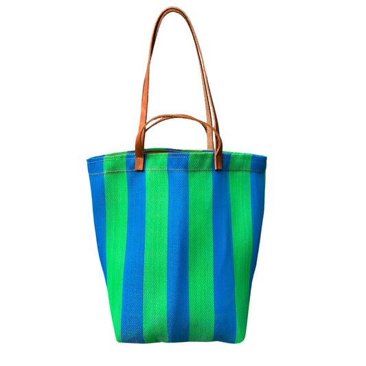 Green & Blue Recycled Plastic Market Bag