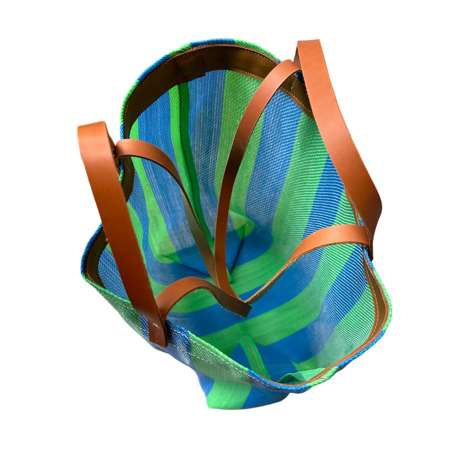 Green & Blue Recycled Plastic Market Bag