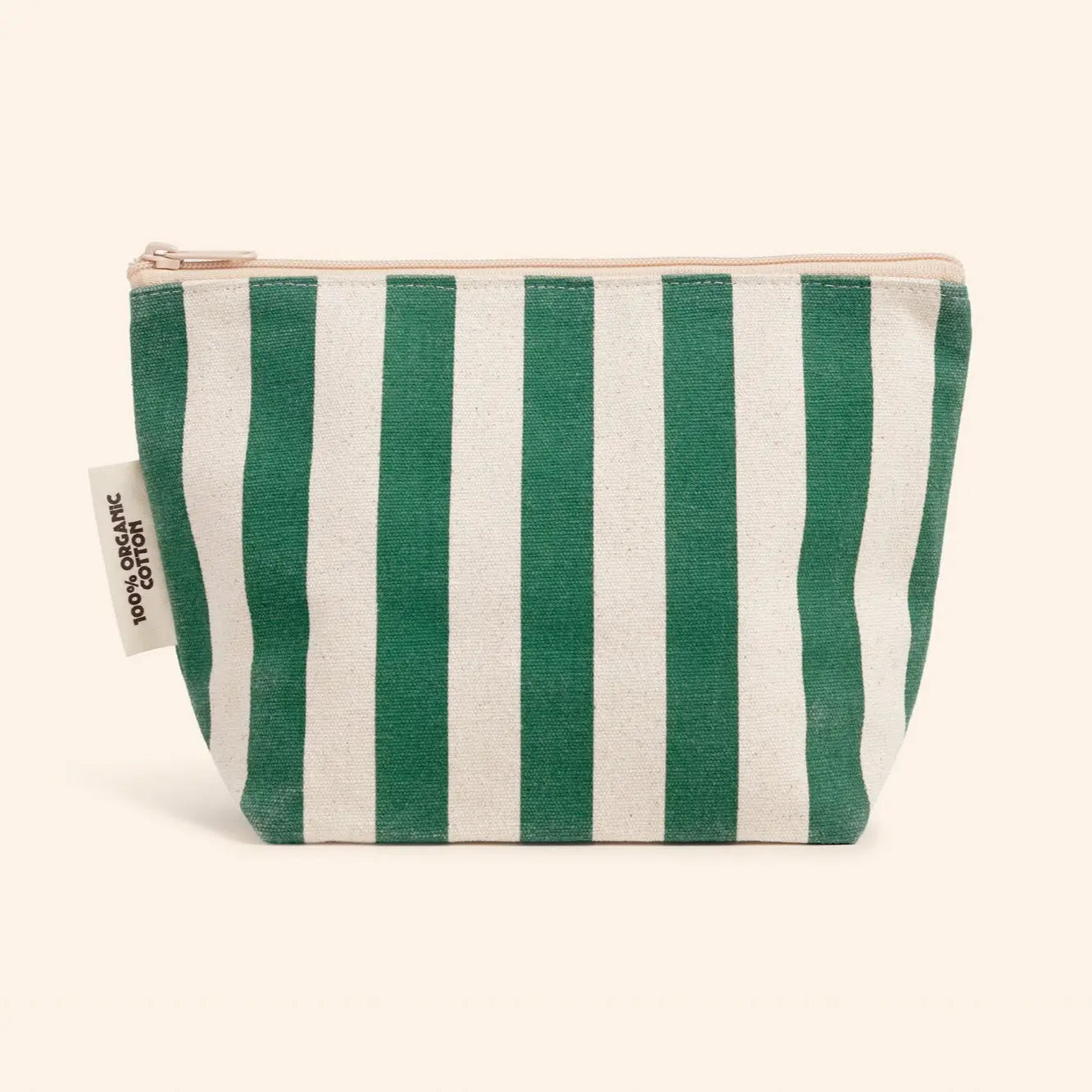 Striped Organic Cotton Zip Bag