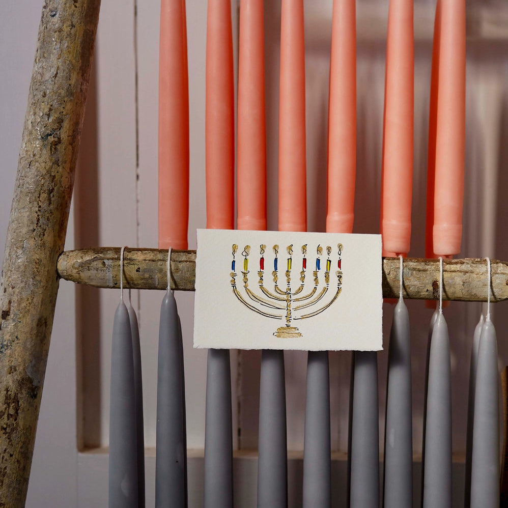 Happy Hanukkah Menorah Card