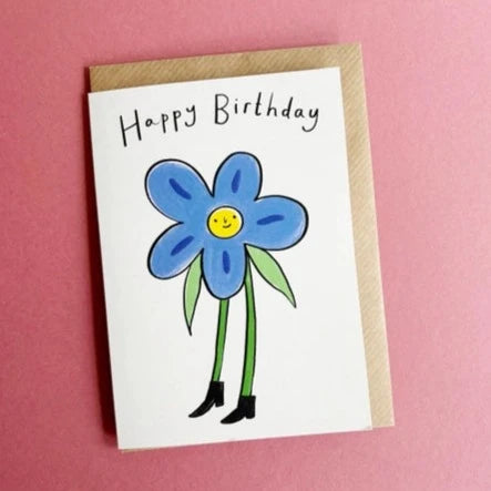 Happy Birthday Flower Person Card