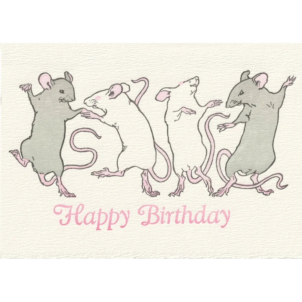 Cat's Away, Mice Play Birthday card