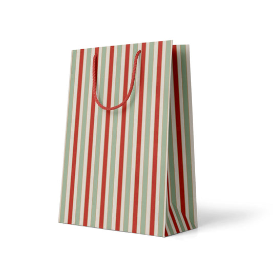 Holiday Stripe Gift Bag