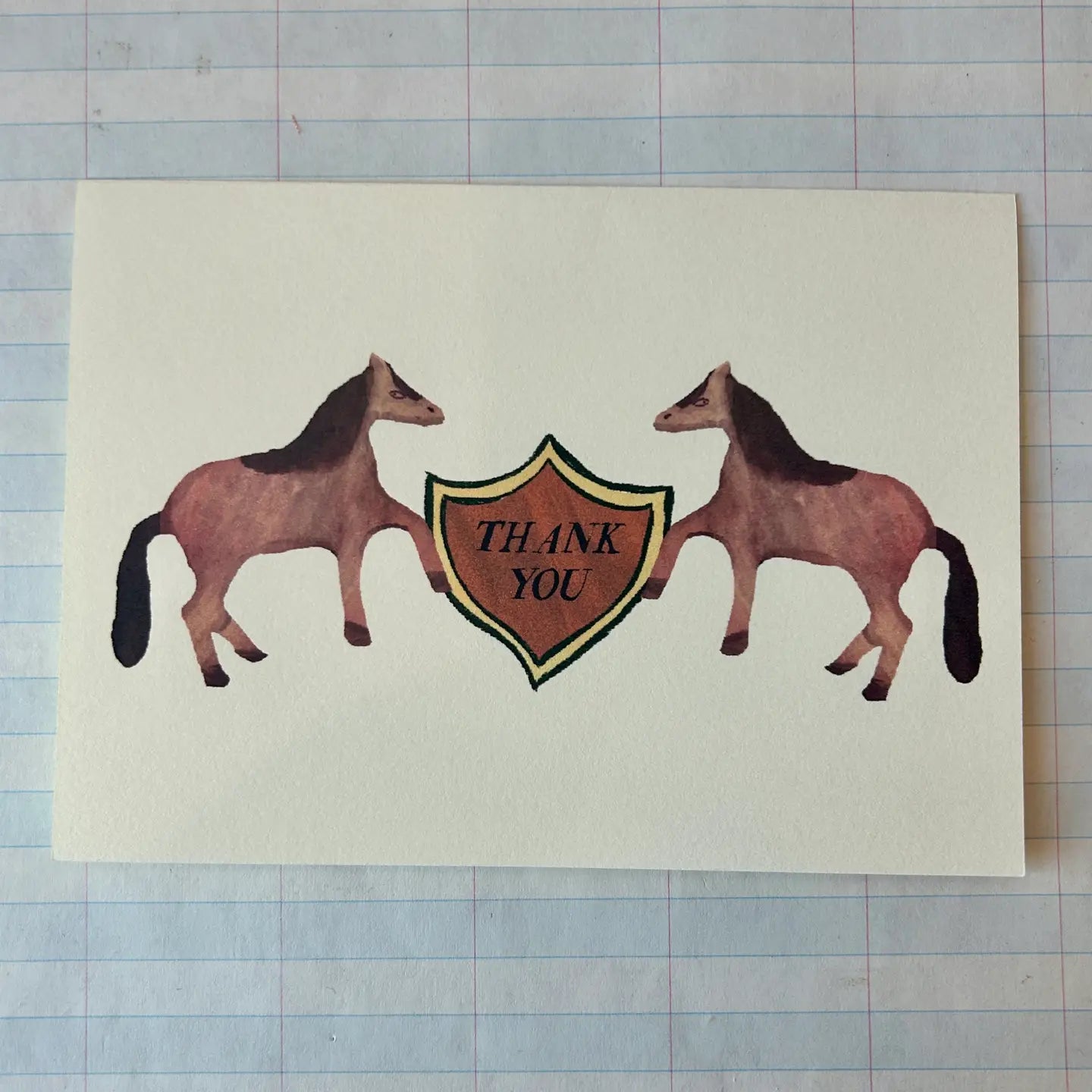 Animals Friends Horse Thank You Card