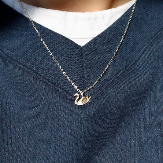 Swan Milagro with Gold Wing Necklace