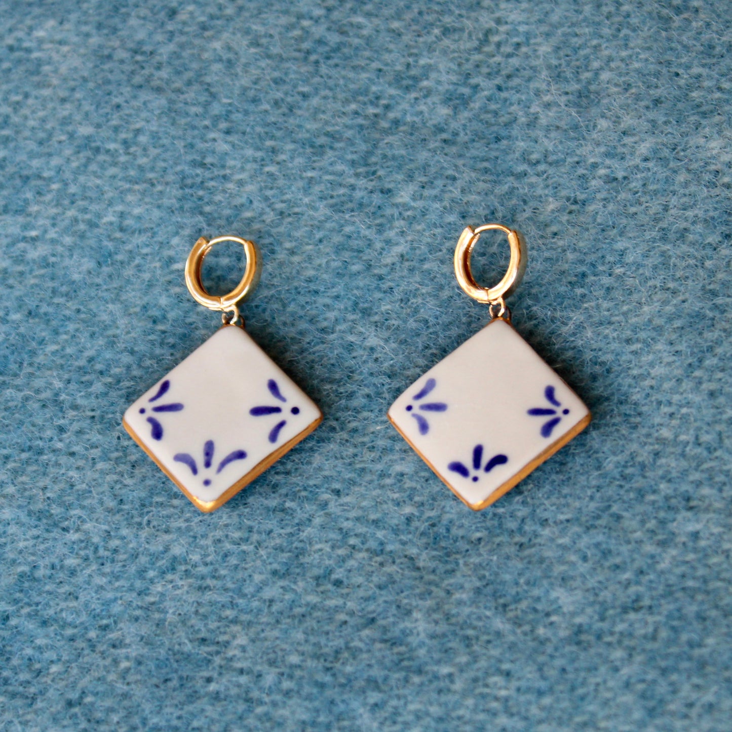 Delft Tile Earrings