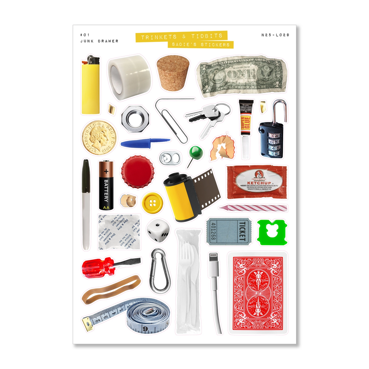 Junk Drawer Sticker Sheet