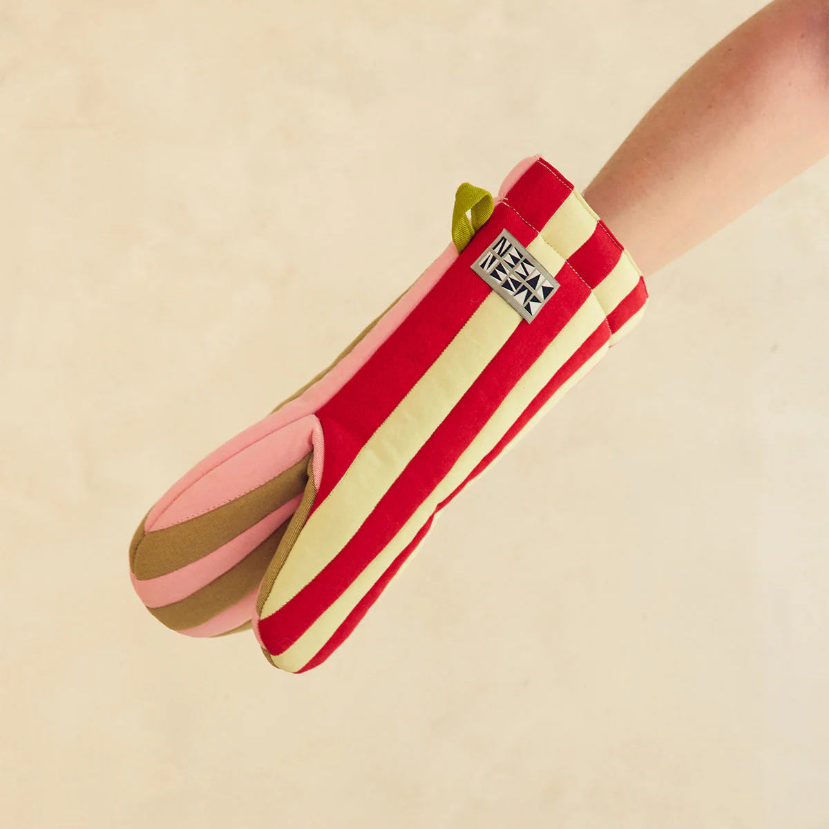 Striped Oven Mitt