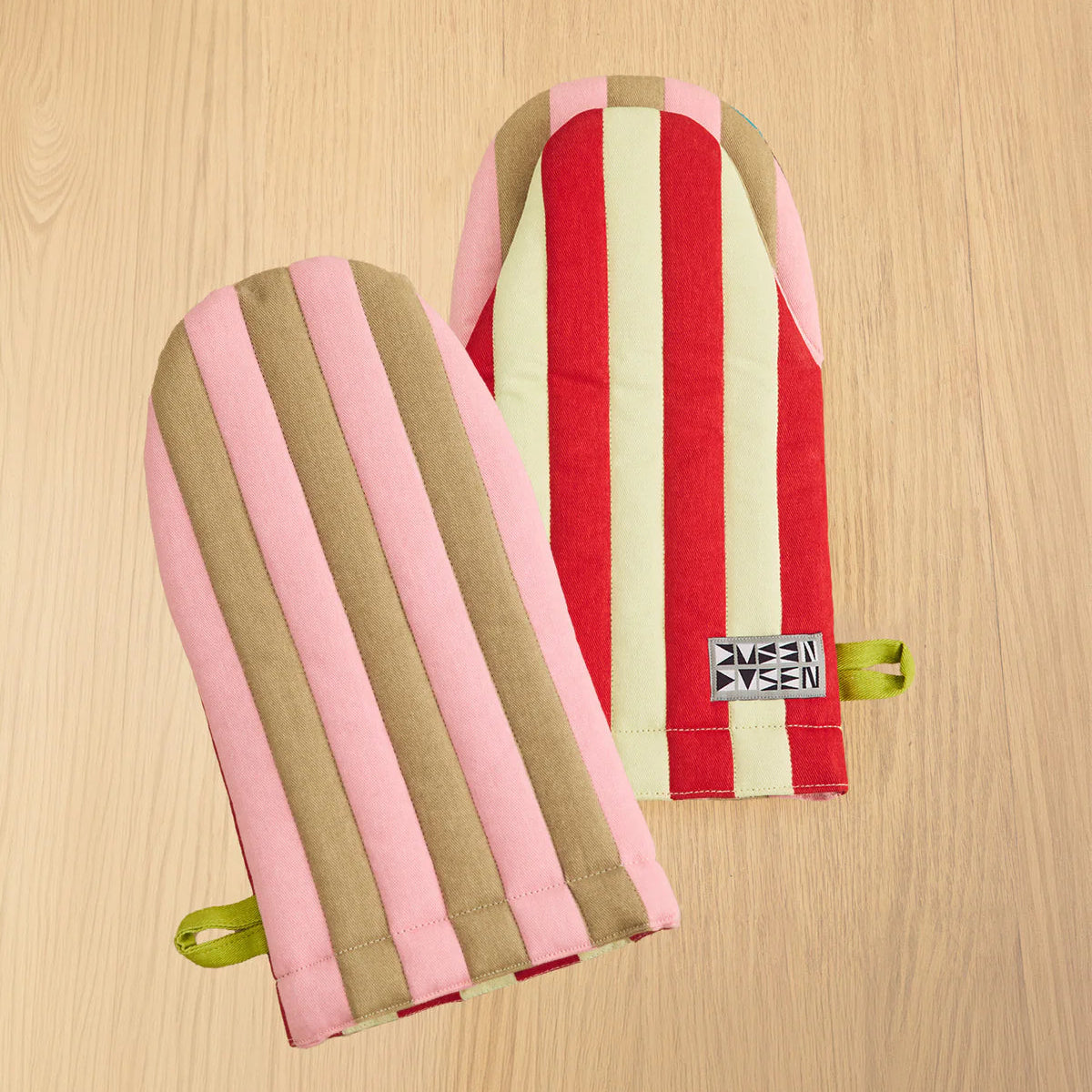 Striped Oven Mitt