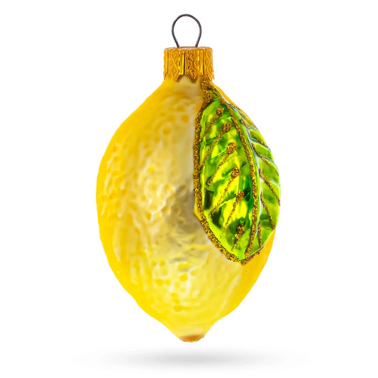 Lemon with Leaf Ornament