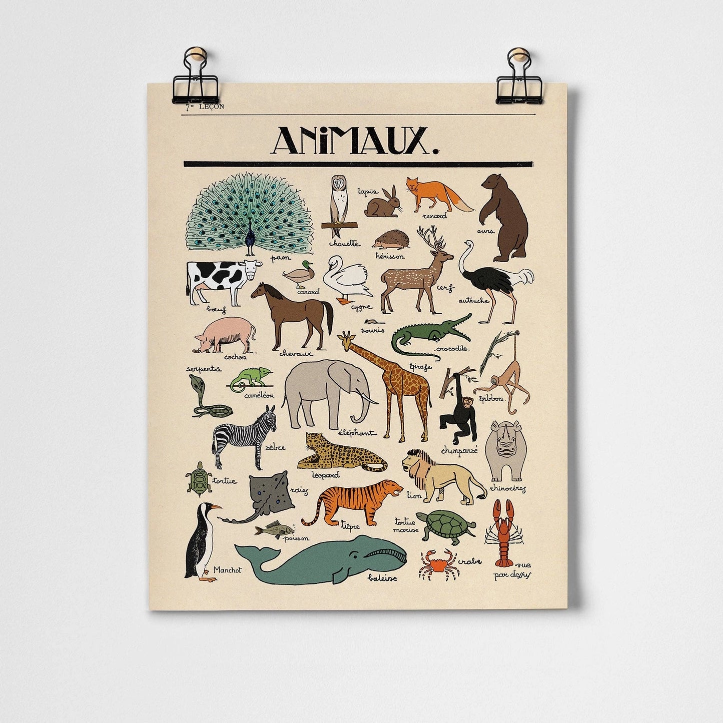 Les Animaux Art Print