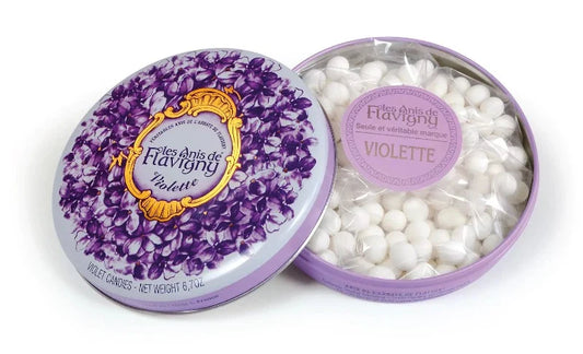 Large Tin Violet Candies