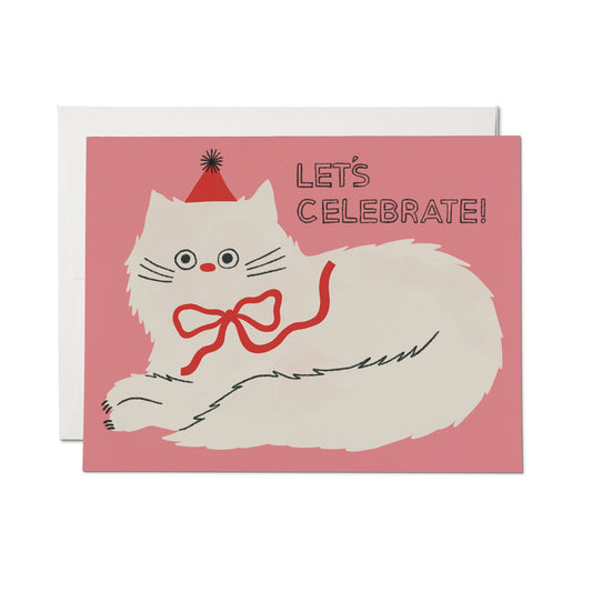 Let's Celebrate Cat Card