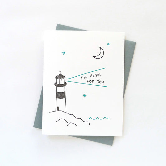 Here For You Lighthouse Card