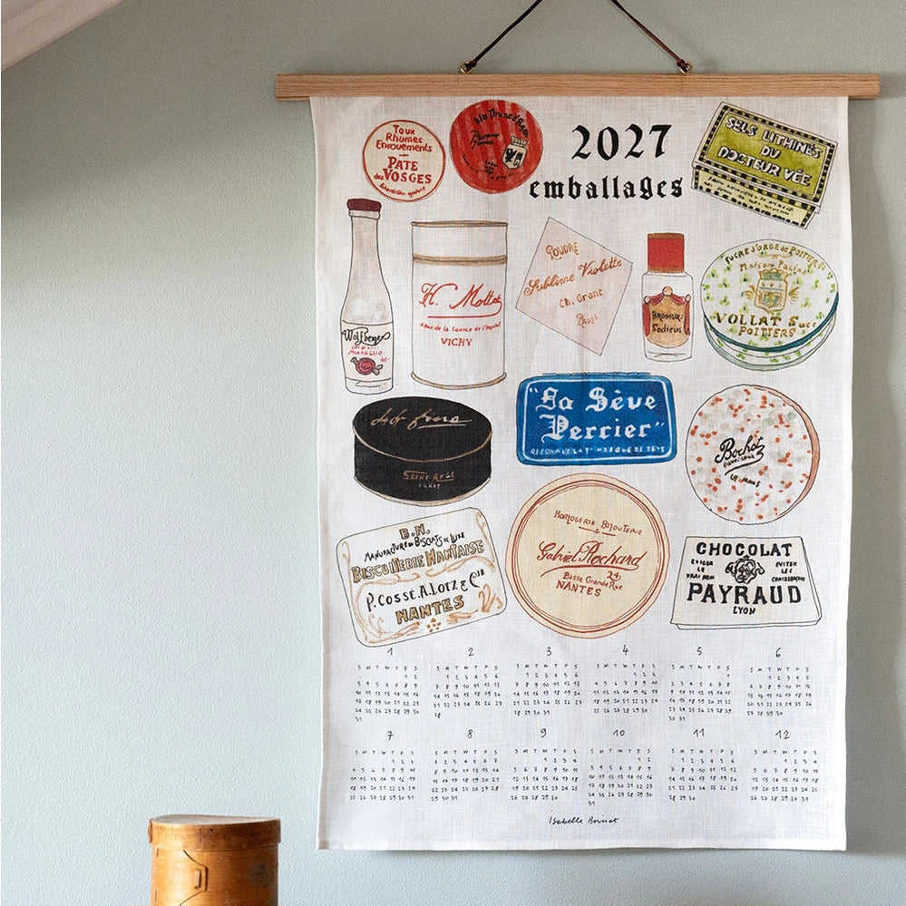 2027 Linen Calendar French Emballages