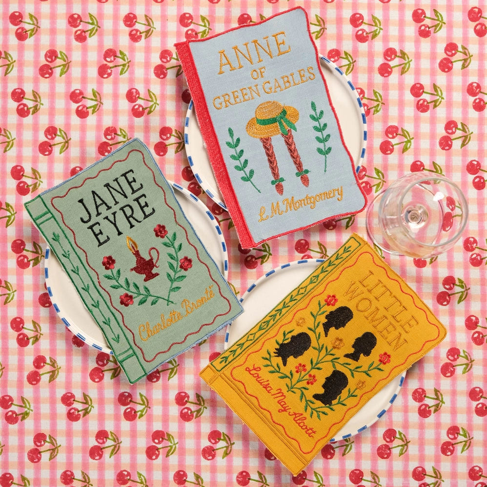 Literary Heroines Embroidered Cocktail Napkins