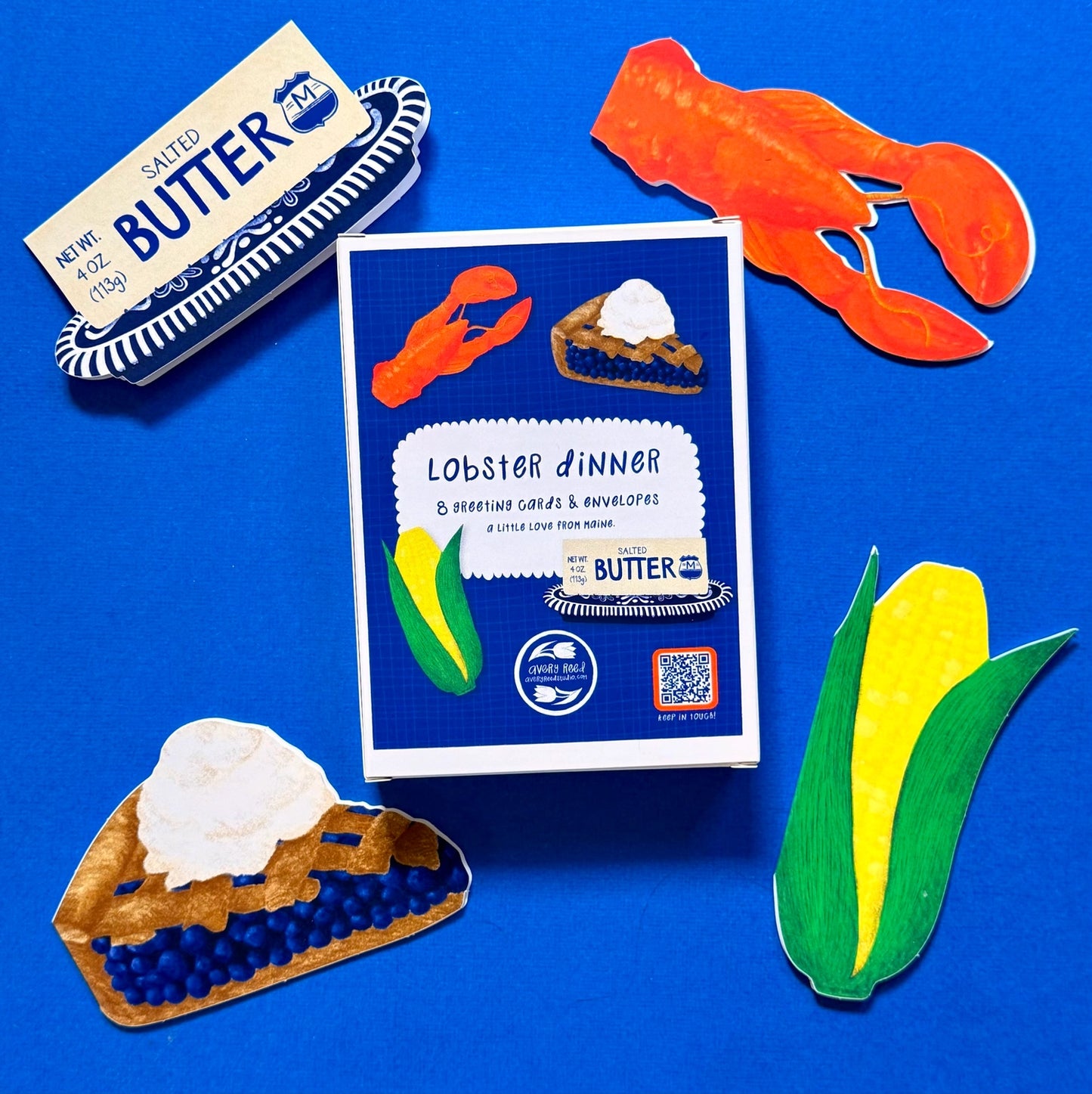 Lobster Dinner Die-Cut Stationery Set
