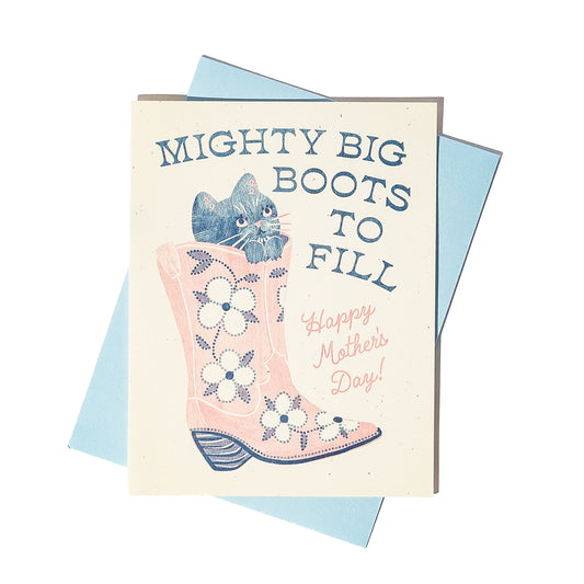 Mighty Big Boots Mother's Day Card
