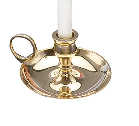 Mini Brass Chamberstick Candle Holder