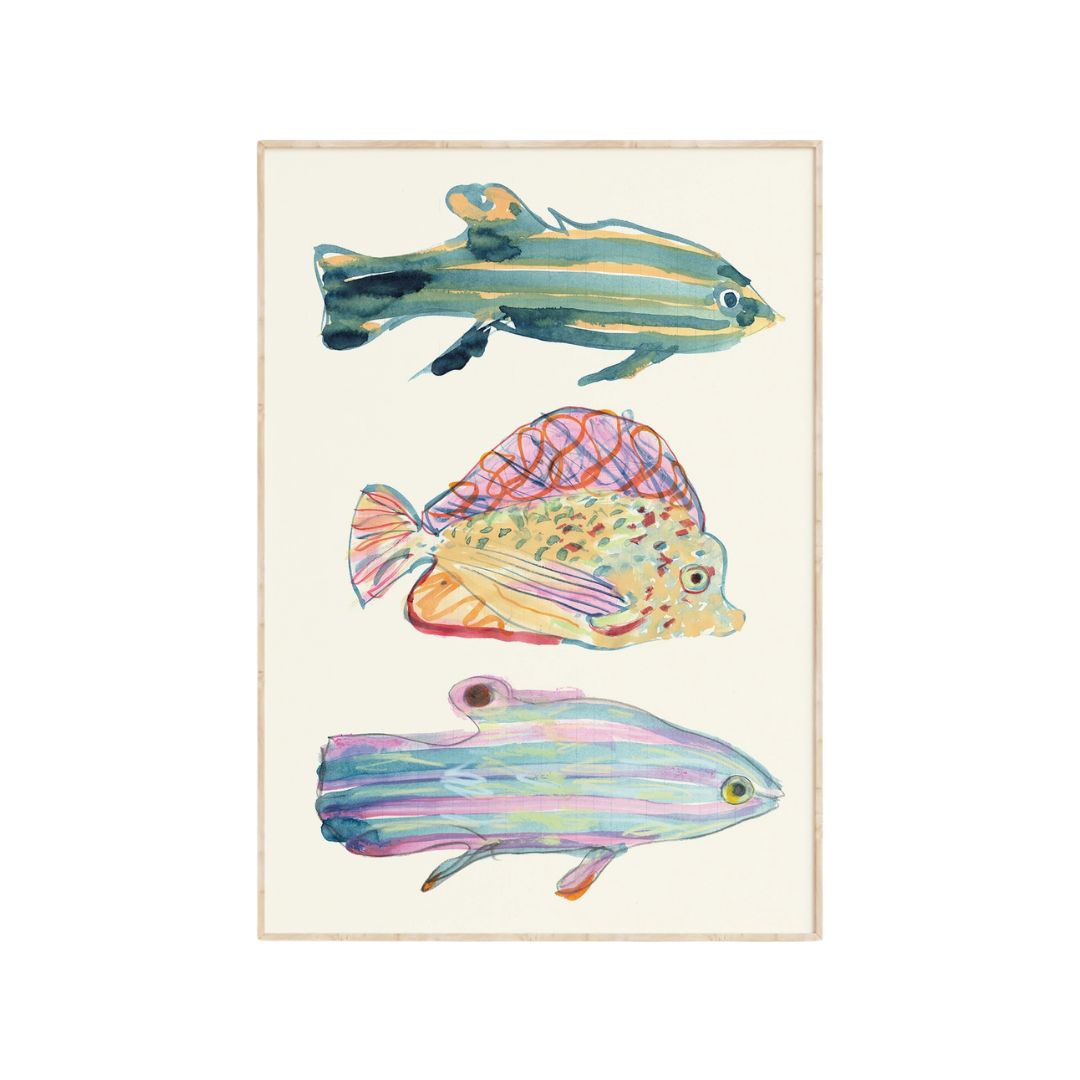 Multicolor Fish Print