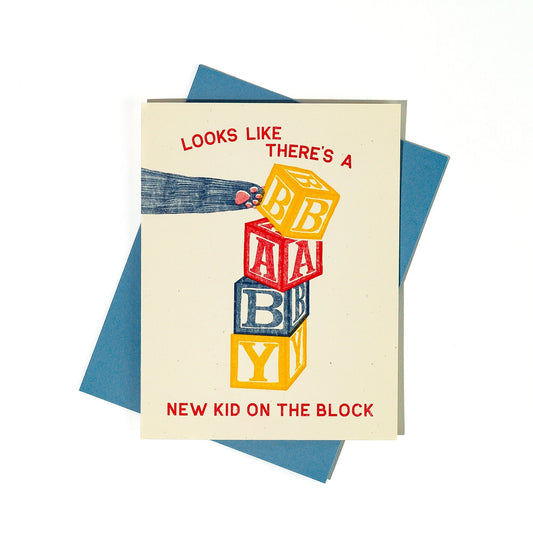 New Kid On the Block Baby Card