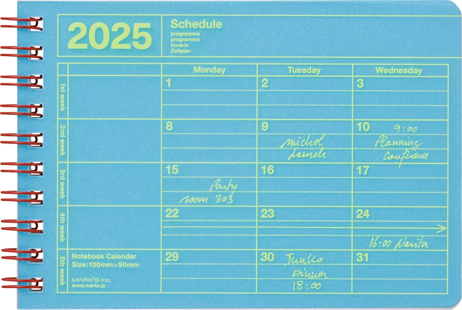 Pocket 2025 Notebook Calendar