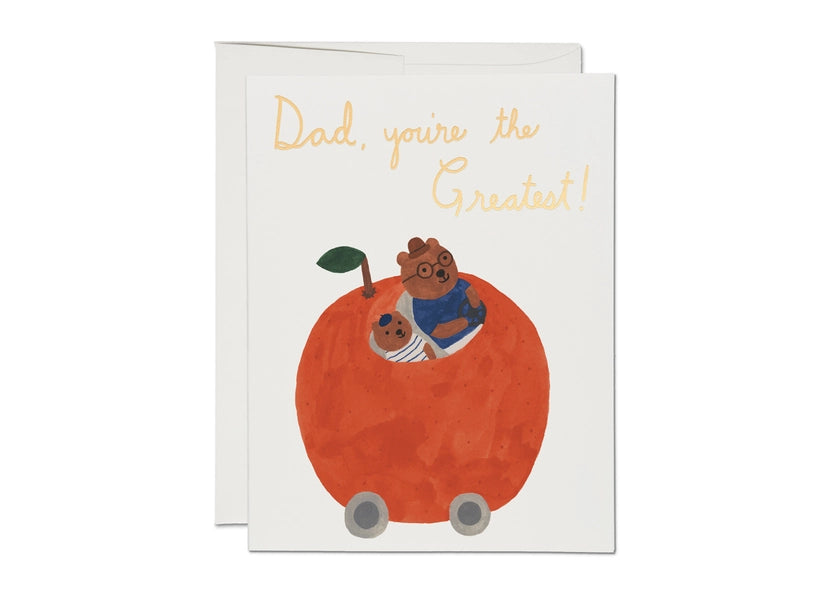 Orange Car Father's Day Card