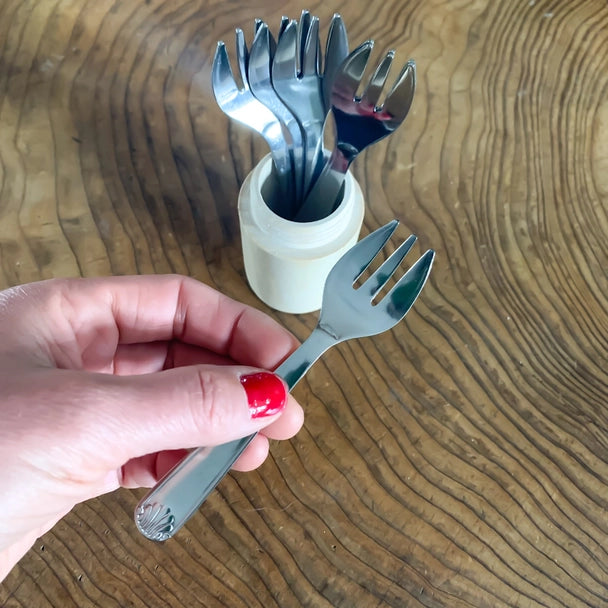 Oyster Fork Set in Wood Case