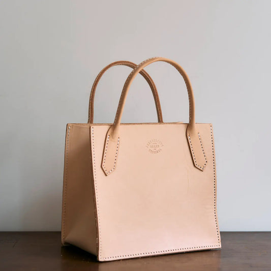 Petite Leather Dock Bag in Natural Veg Tan