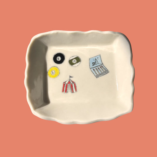 Illustrated Porcelain Dish