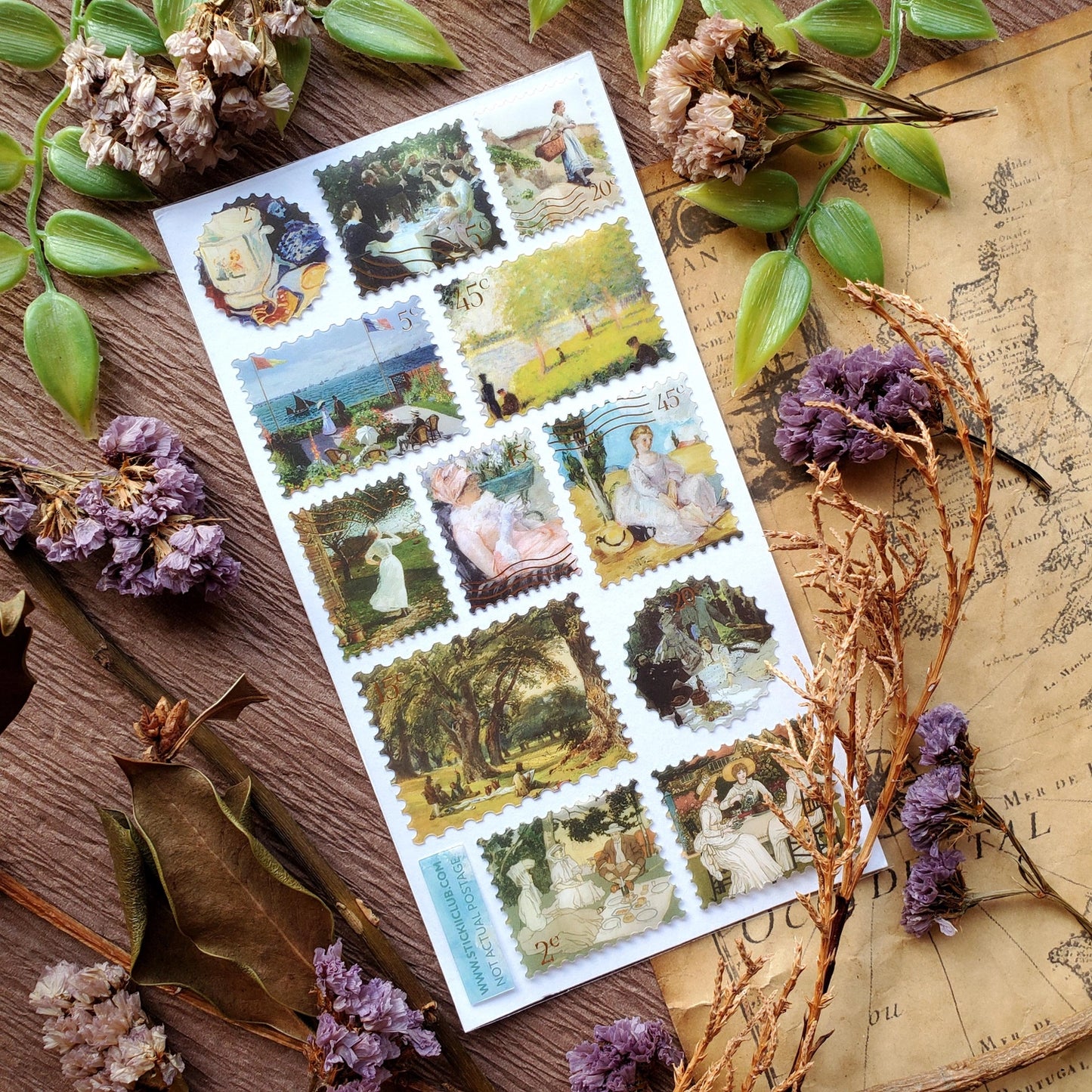 Picturesque Picnic Stamps Sticker Sheet