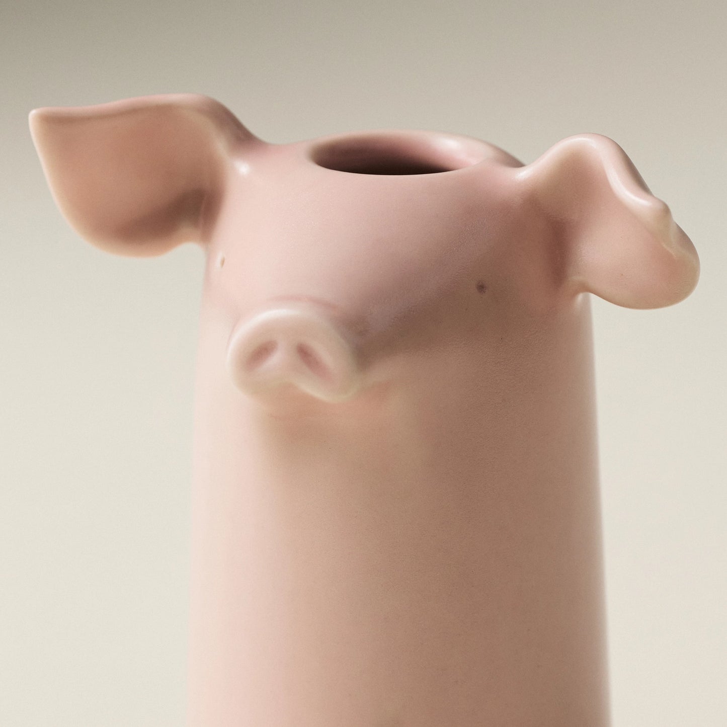 Porcelain Pig Toothbrush Holder