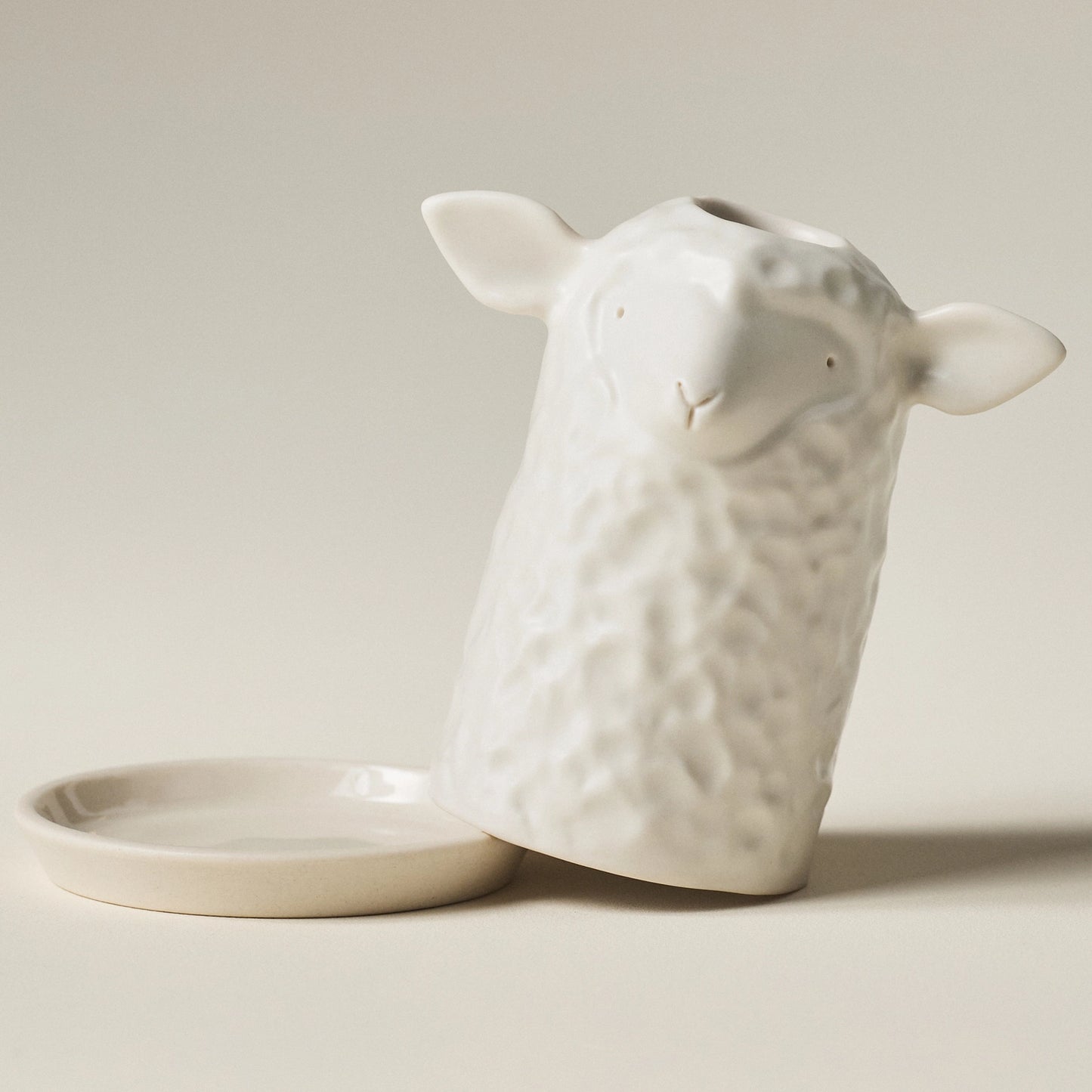 Porcelain Sheep Toothbrush Holder