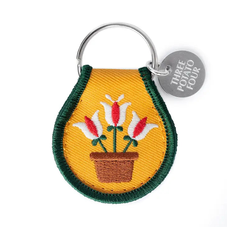 Potted Tulips Keychain