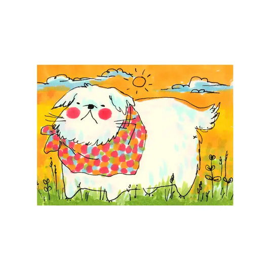 Pup with Bandana Mini Print