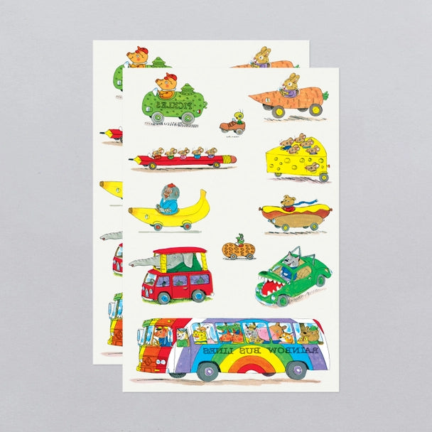 Richard Scarry Things That Go Tattoo Sheet