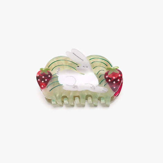 Strawberry Fields Rabbit Claw Clip