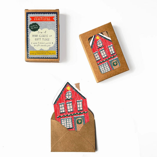 Red Cottage Mini Cards - Box of 6