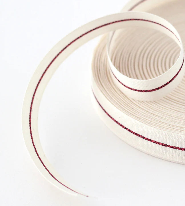 Metallic Line Cotton Ribbon | Wood Paddle 10 yds