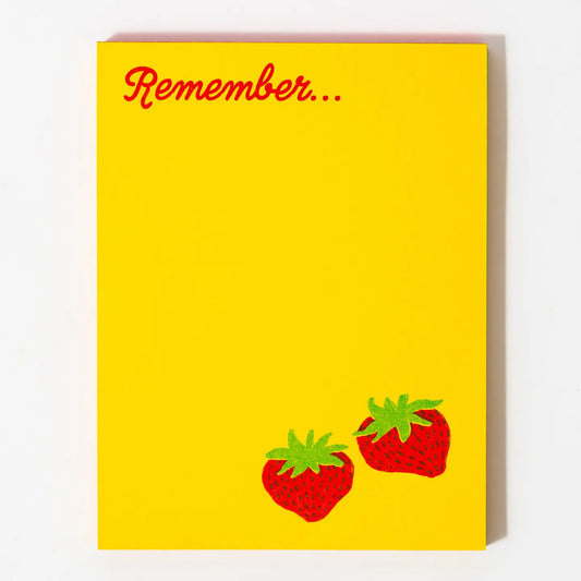 Remember Strawberry Notepad