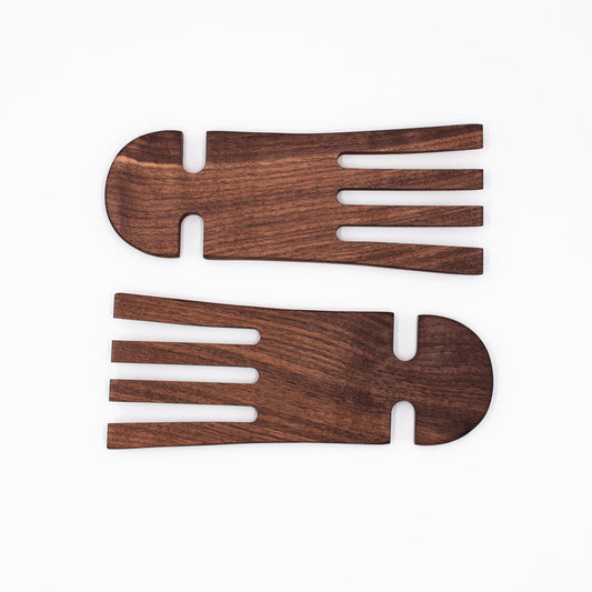 Walnut Wood 9" Salad Hands