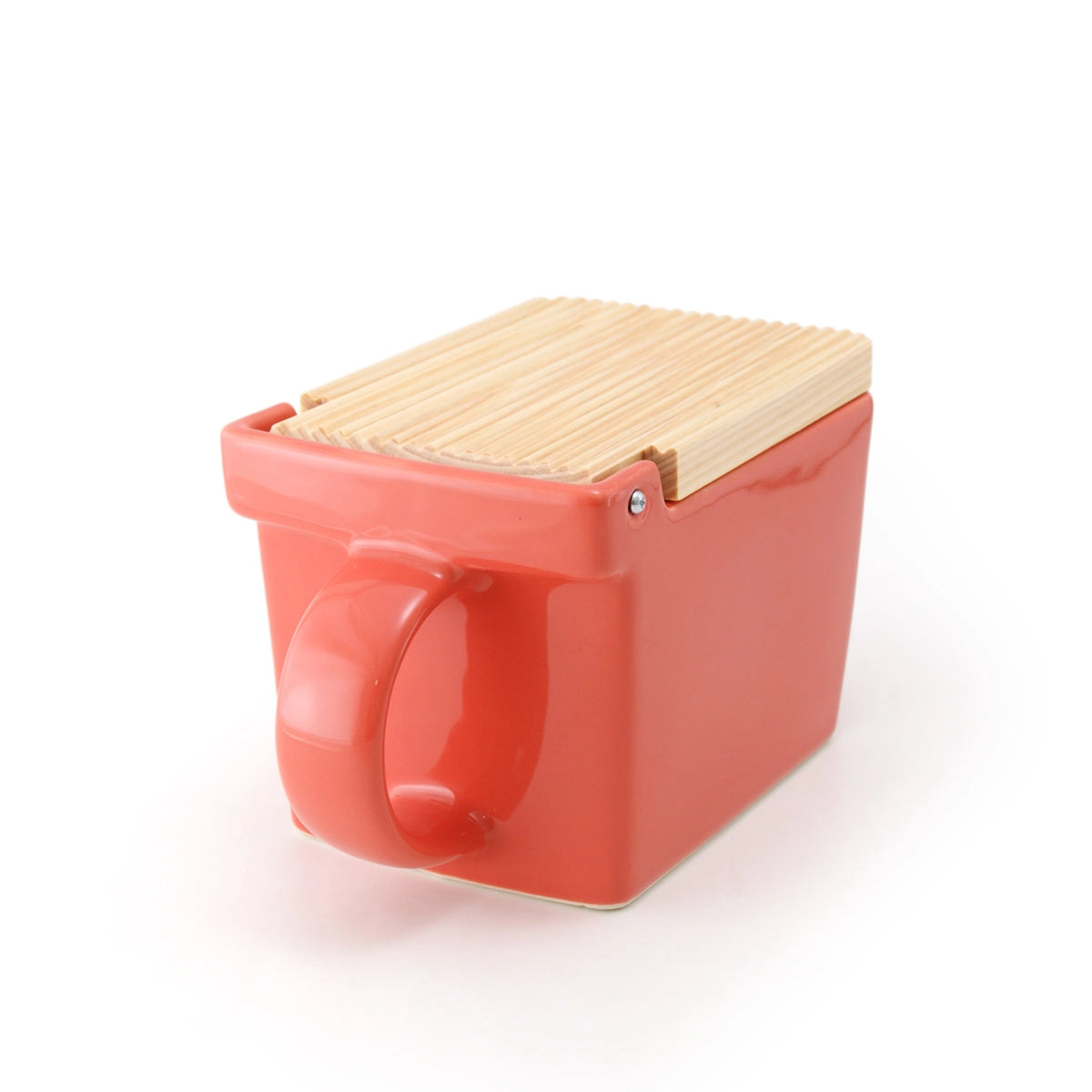 Ceramic Salt Box with Wooden Lid