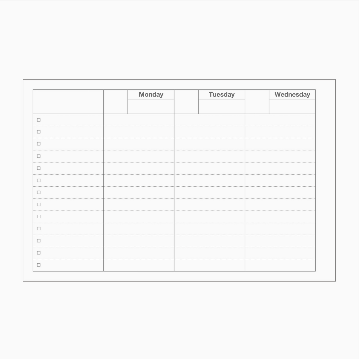 Pocket Size Weekly Planner Undated