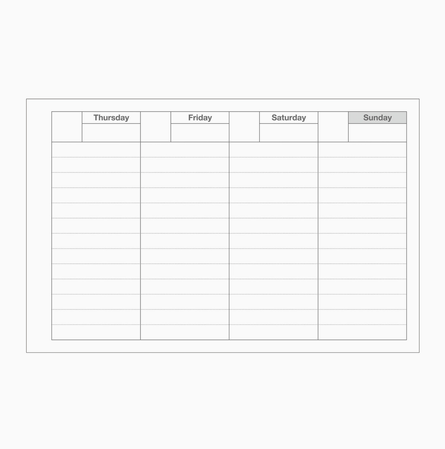 Pocket Size Weekly Planner Undated