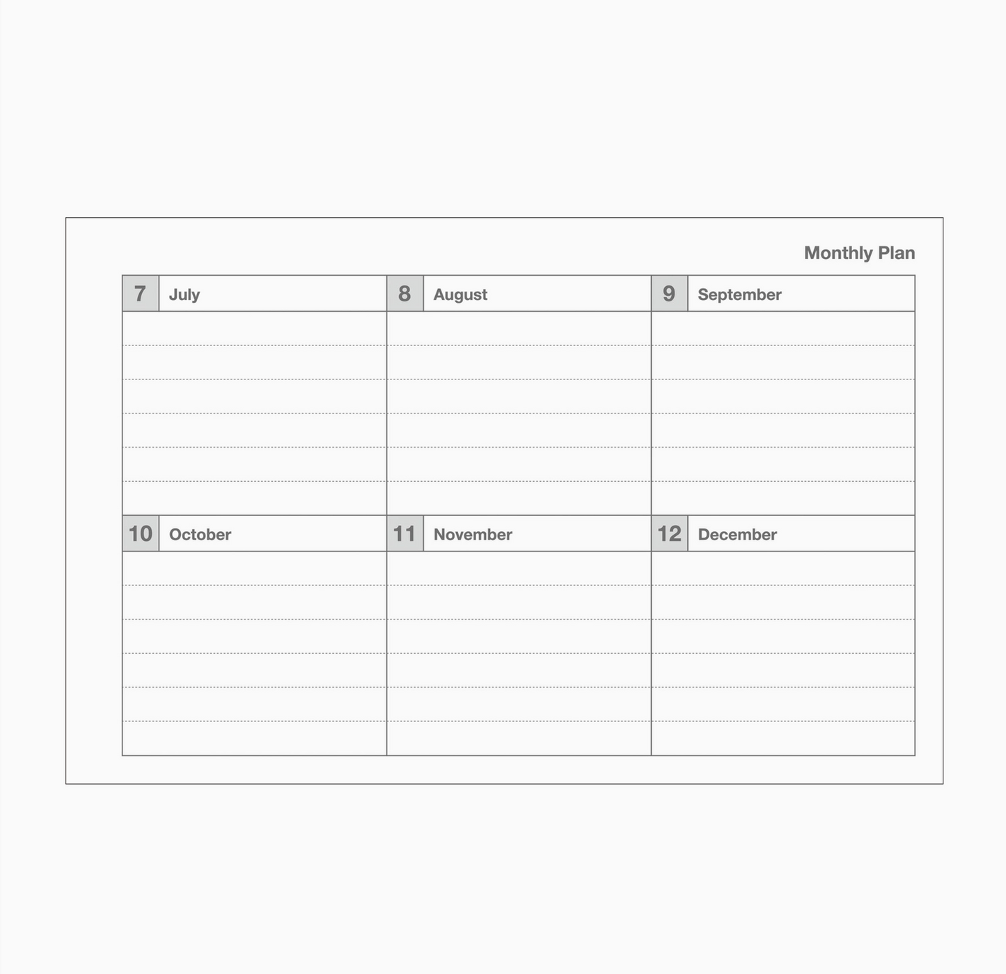 Pocket Size Weekly Planner Undated