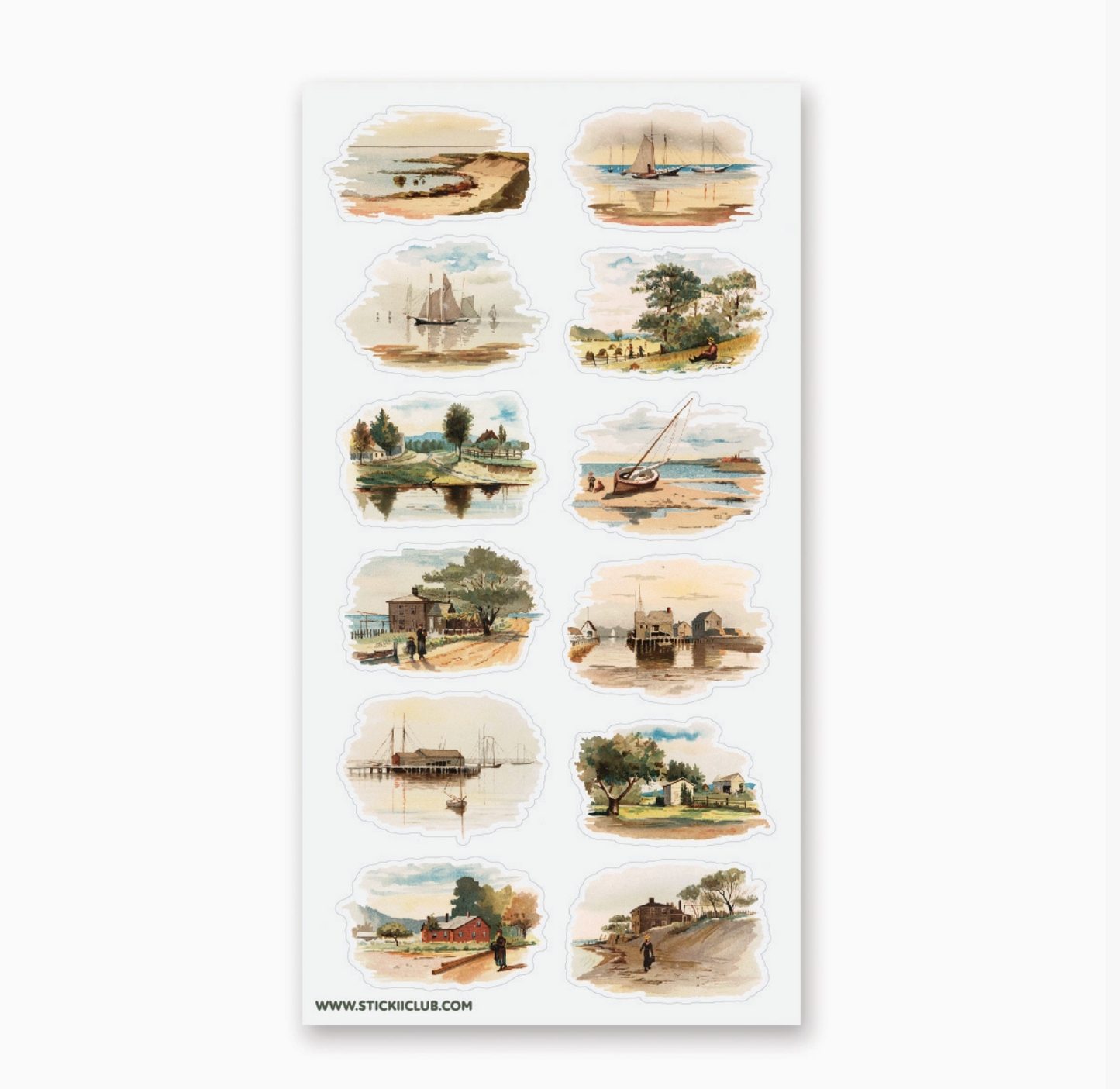Serene Seascapes Sticker Sheet