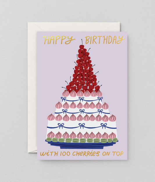100 Cherries Birthday Card