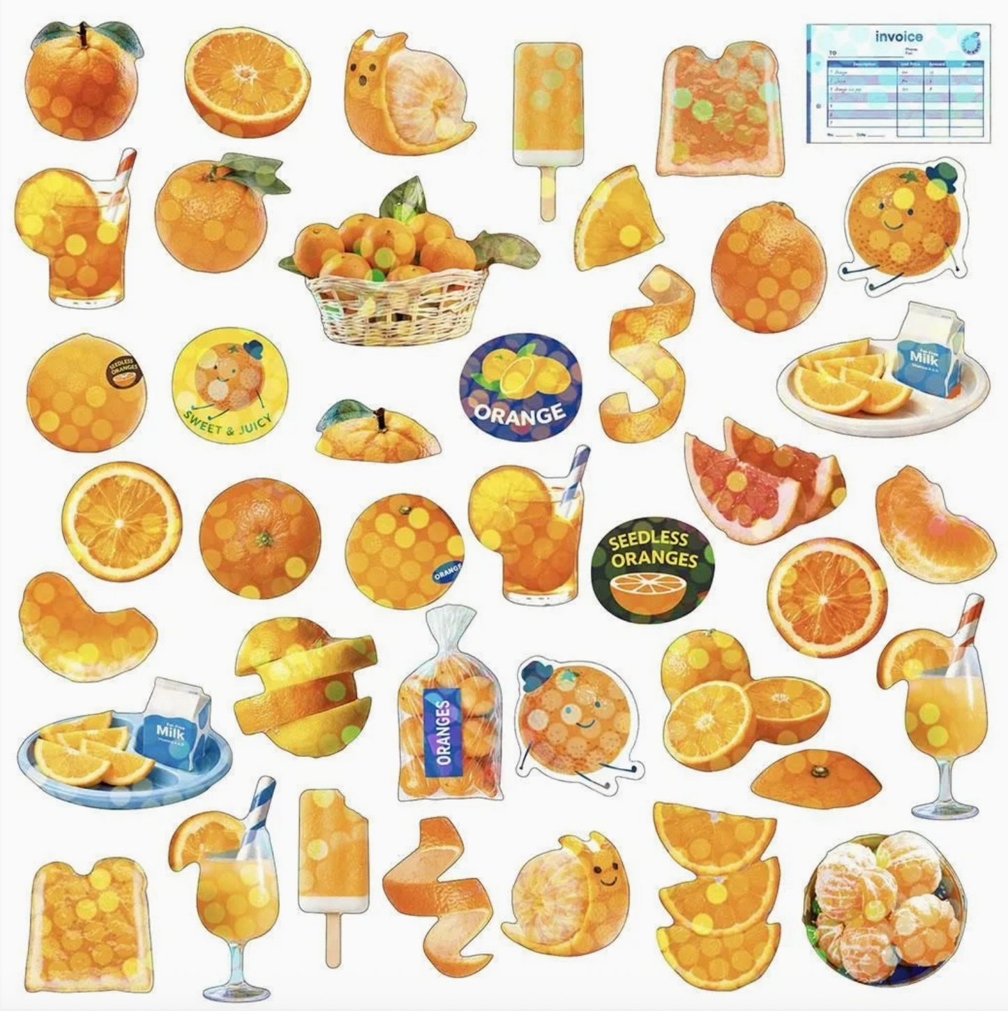 Mini Box of Orange Stickers