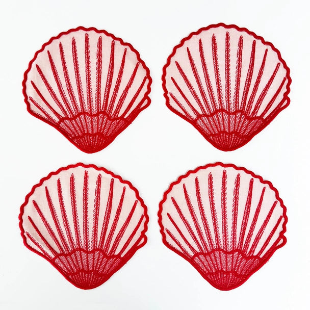 Sea Shell Cocktail Napkins, Set of 4