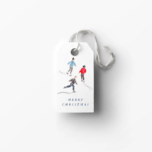 Petite Skater Holiday Gift Tags - Set of 12